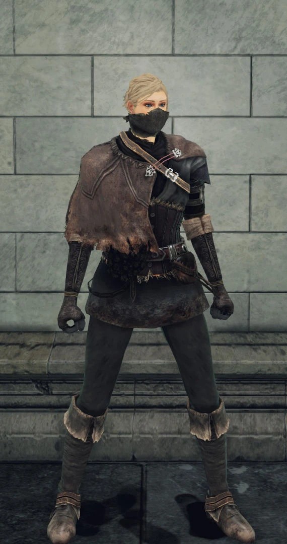 Черный кожаный сет