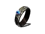 Кольцо с синим слезным камнем