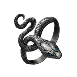 Серебряное кольцо жадного змея