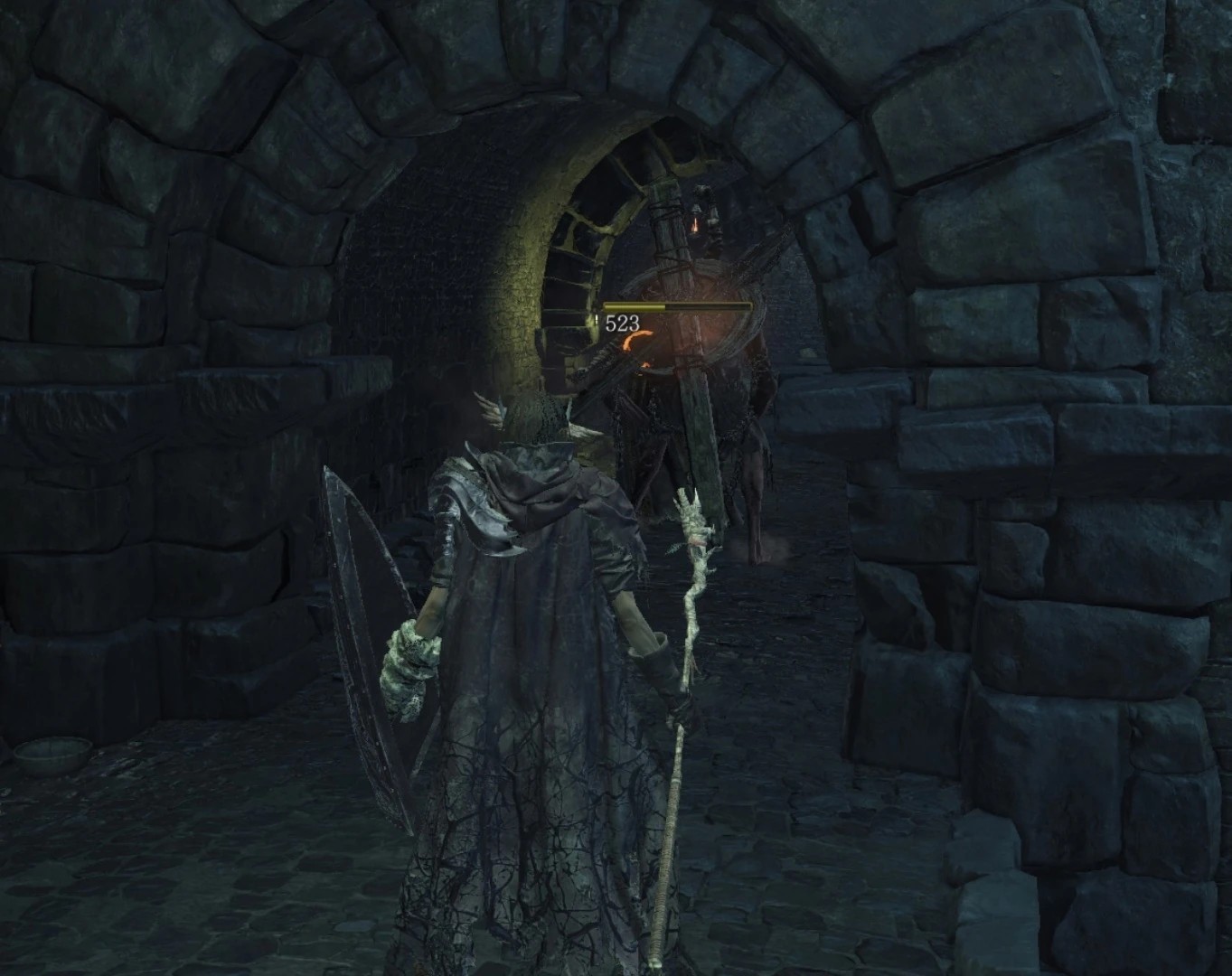 Действие эффекта иссушения на оборотня.