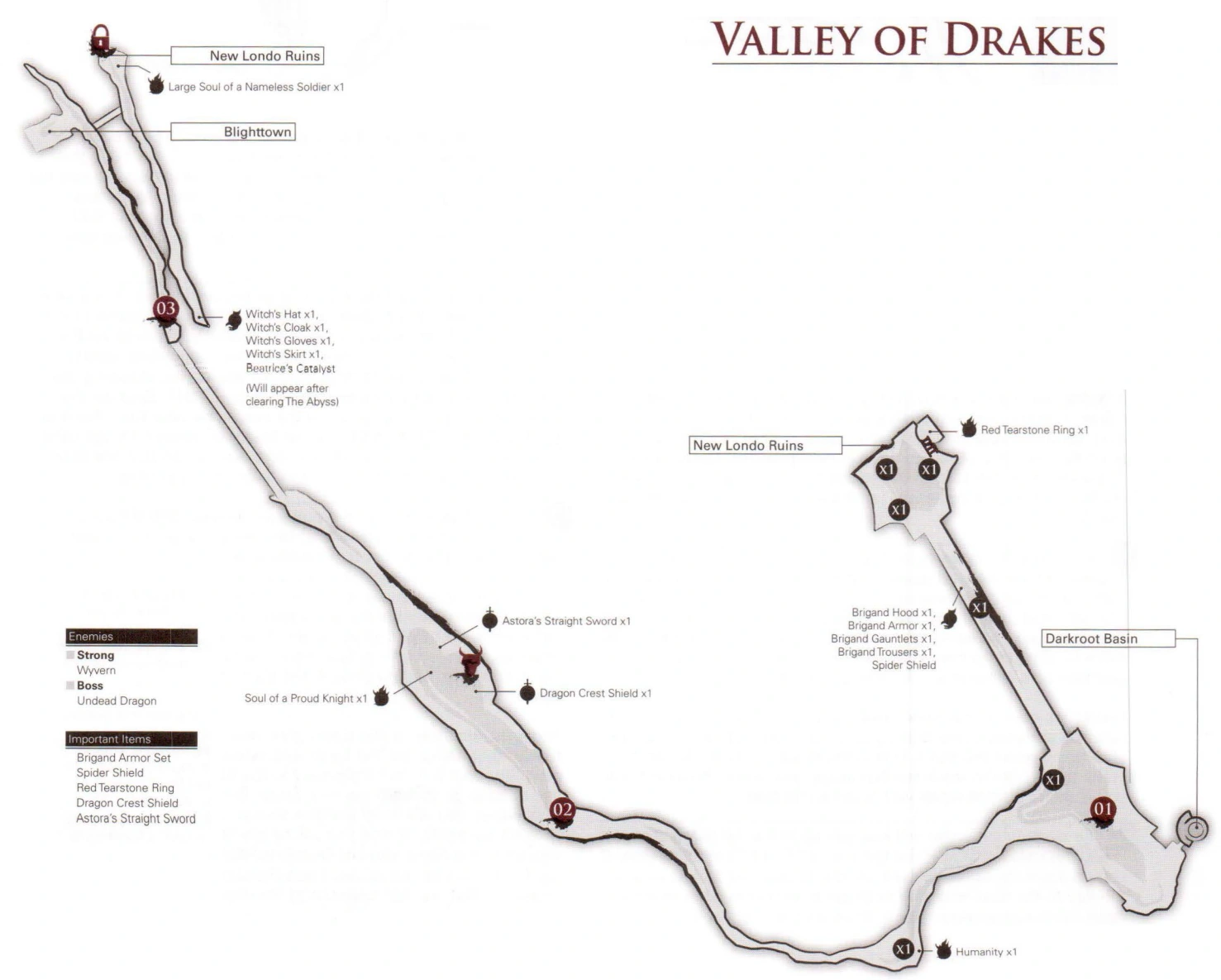 Карта Долины Драконов (на англ. языке).