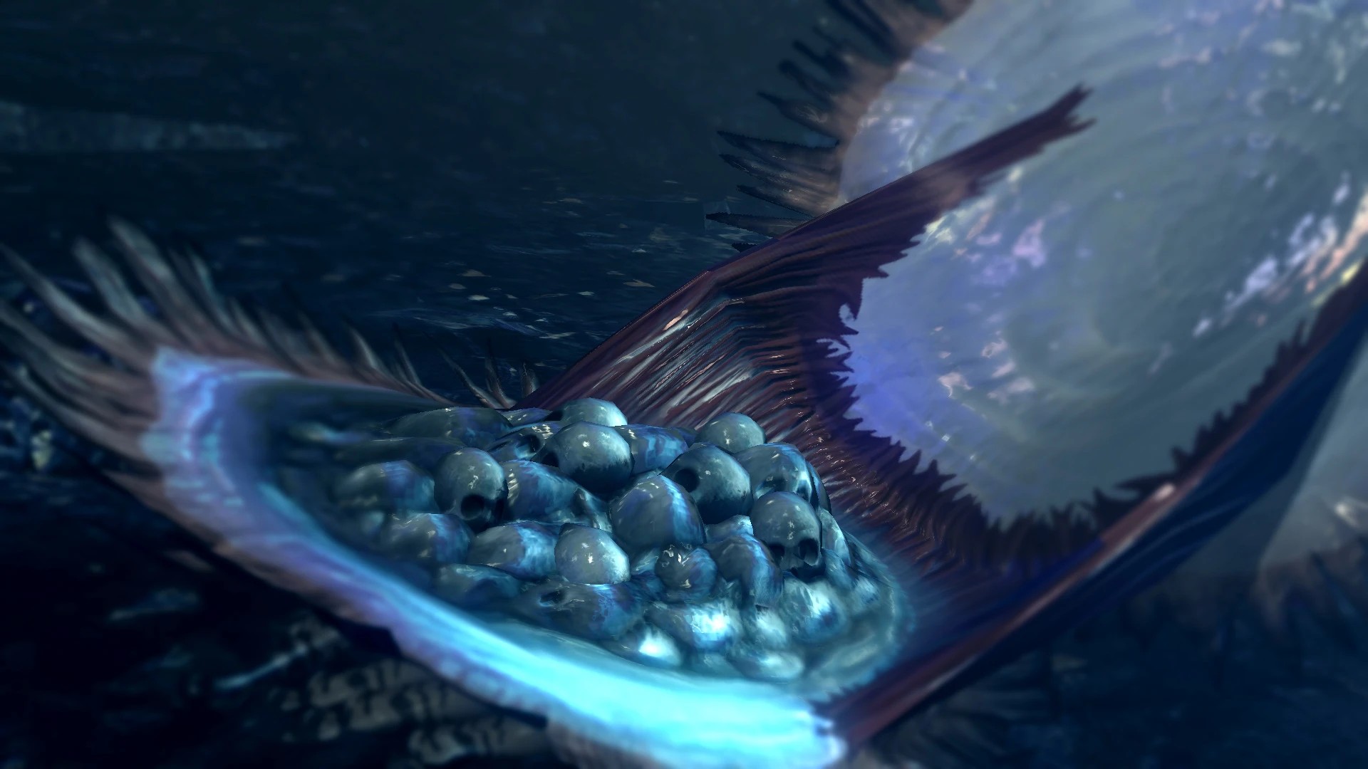 Черепа во рту моллюска