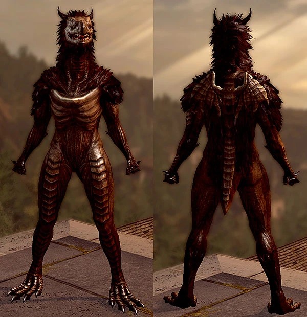 Персонаж в форме драконида