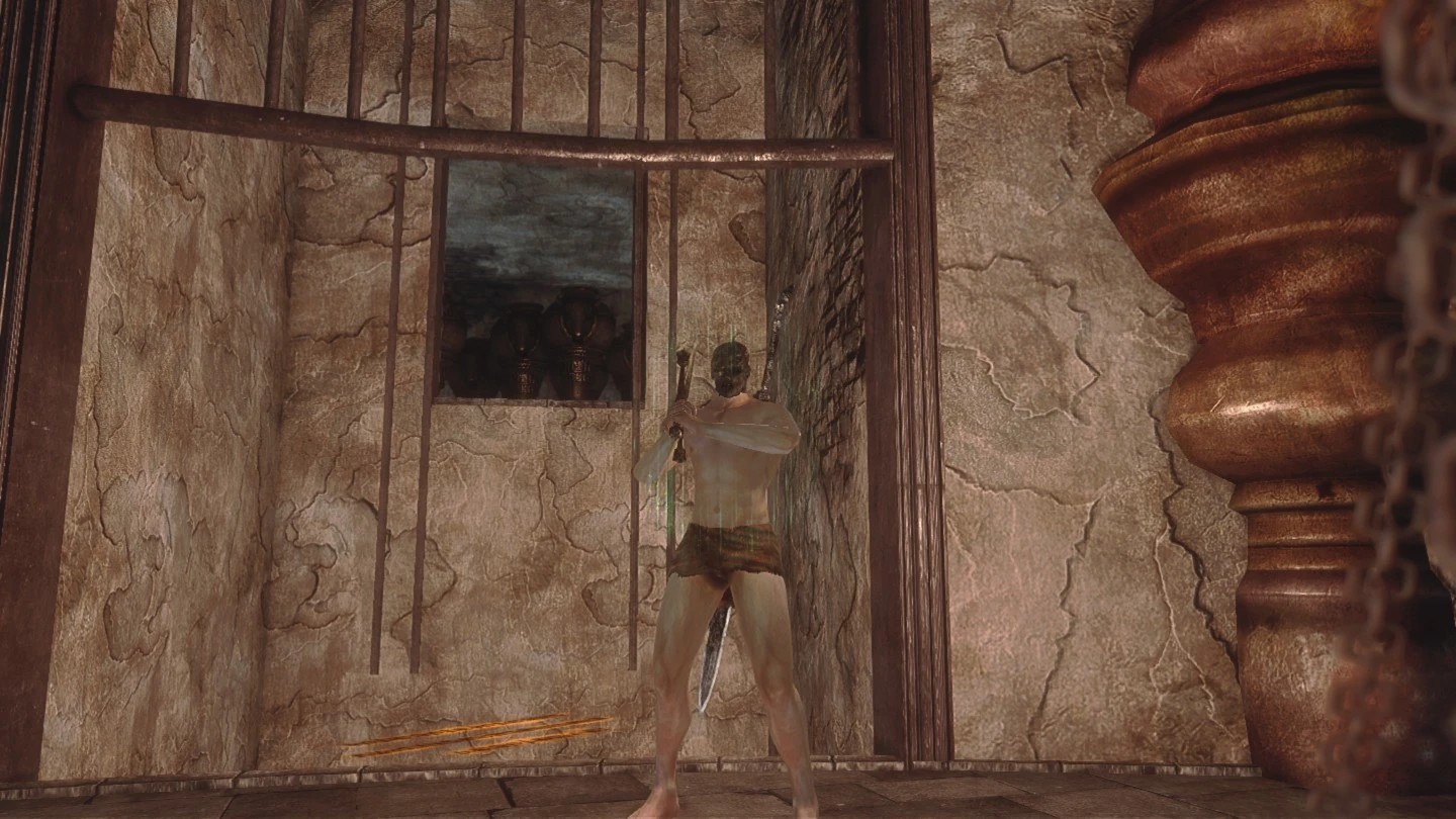 Надпись на стене "<strong>Обыщите местность</strong>"