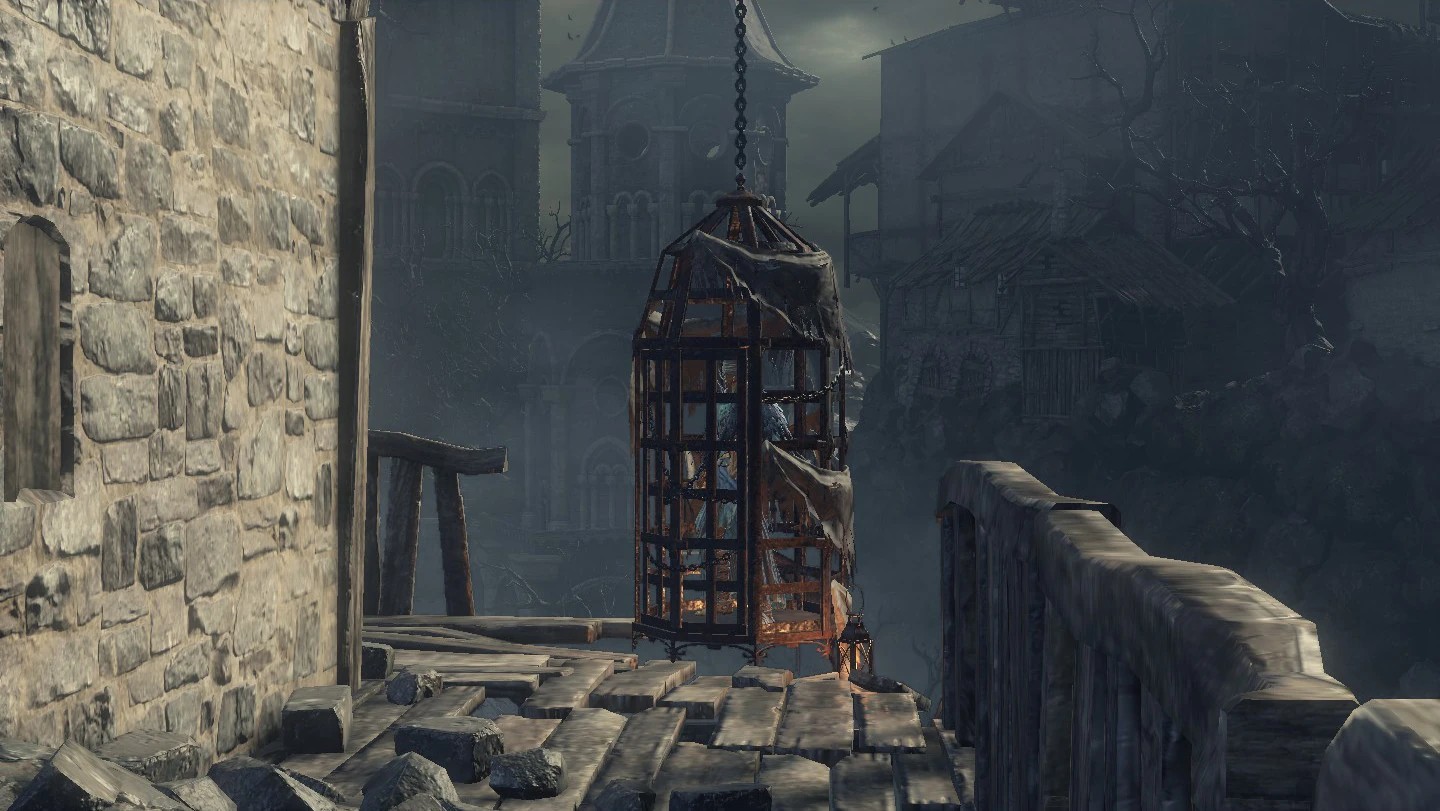 Корникс в клетке.