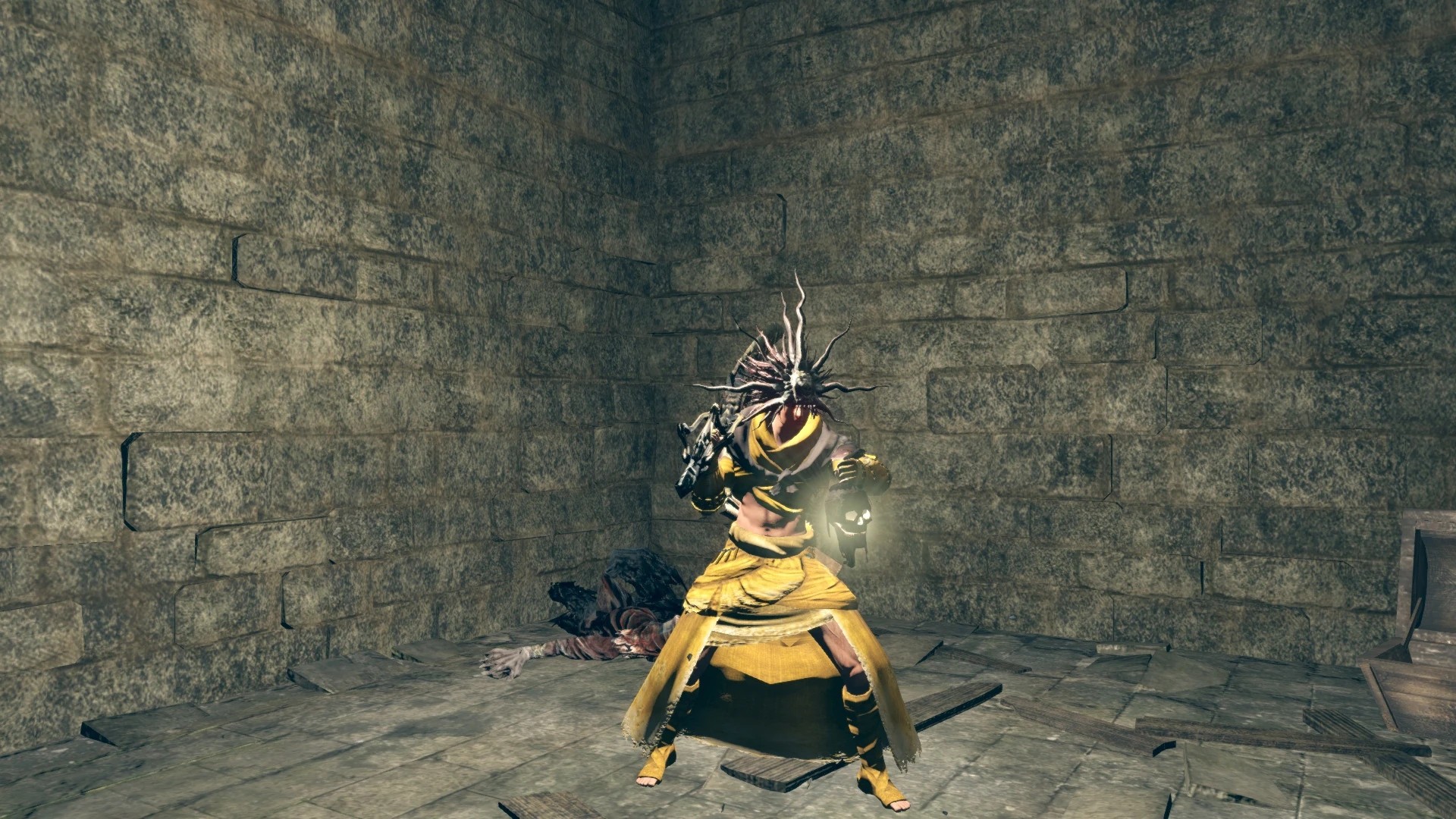 Исчезновение источника света над головой.