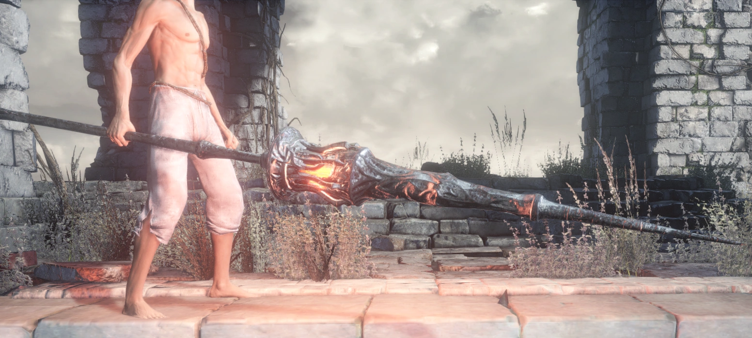 Пламенеющее копье горгульи (одноручный хват).png