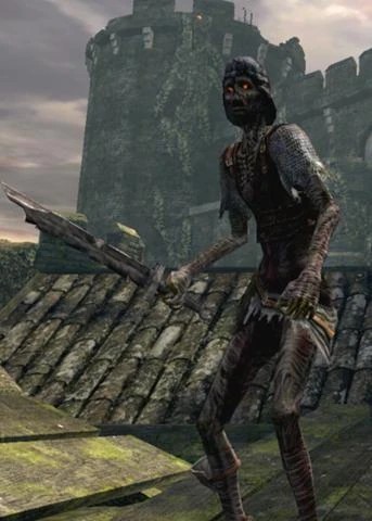 Полый воин с бомбой и обломком меча