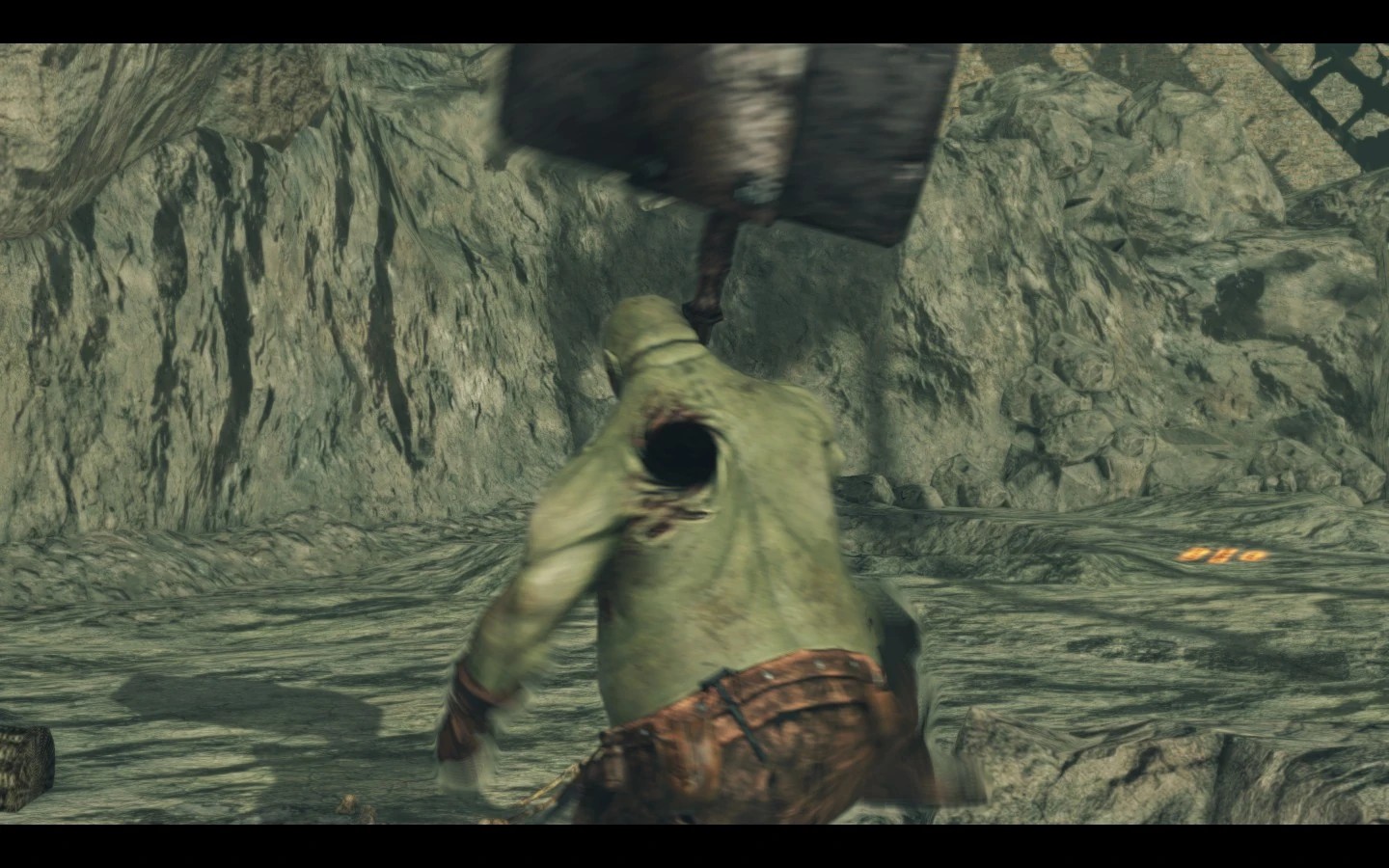 Метка проклятого на плече Полого сталевара.