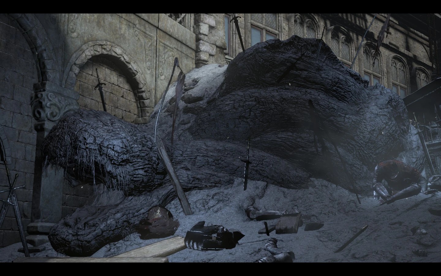 Застывший труп в локации Груда отбросов.