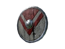 Алый круглый щит