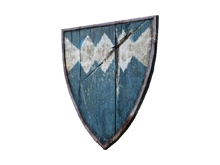 Синий деревянный щит