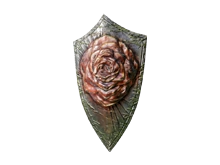 Треугольный щит с цветком