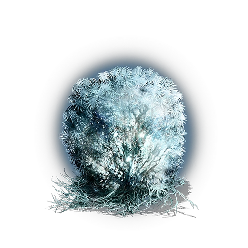 Комок заиндевевшего мха