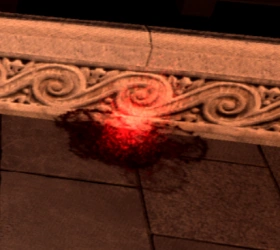 Кровавое пятно с красным свечением (после победы над враждебным фантомом)